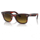 Ray-Ban Original Wayfarer Sunglasses, Striped Red Frame, Brown Gradient Lens, Bio-Acetate, 50, RB2140-136285-50