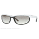 Ray Ban RB 2027 Sunglasses Styles Black-White Frame / Crystal Gray Grad. Lenses, 770-32-6200