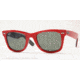 Ray-Ban RB2140 SV Prescription Sunglasses - Top Red On Black Crystal Green Frame / 54 mm Prescription Lenses, 955-5418