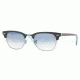 Ray-Ban RB2156 Bifocal Sunglasses - Top Black On Dark Azure Frame / 49 mm Prescription Lenses, 10113F-4921