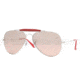 Ray-Ban Outdoorsman II Rainbow RB3407 Sunglasses with No-Line Progressive Rx Prescription Lenses RB3407-003-3E-5514 - Lens Diameter: 55 mm, Frame Color: Silver