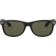Ray-Ban RB2132 New Wayfarer Sunglasses, 52mm, Black Frame, Green Crystal Lens, Polarized 901-58-5218