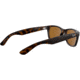 Ray-Ban RB2132 New Wayfarer Sunglasses, 55mm, Shiny Avana Frame, Brown Crystal Lens, 710-5518