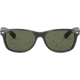 Ray-Ban RB2132 New Wayfarer Sunglasses, 55mm, Black Frame, Green Crystal Lens, 901L-5518