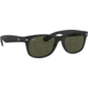 Ray-Ban RB2132 New Wayfarer Sunglasses, 55mm, Black Rubber Frame, Crystal Green Lens, 622-5518