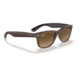 Ray-Ban RB2132 New Wayfarer Sunglasses, Matte Brown On Transparent Brown Frame, Gradient Brown Lens, Polarized, 52, RB2132-6608M2-52