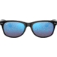 Ray-Ban RB2132 New Wayfarer Sunglasses, Rubber Black Frame, Grey Mirror Blue Lenses, 622/17-55
