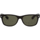 Ray-Ban RB2132 New Wayfarer Sunglasses, Rubber Black Frame, Polar Green Lenses, 622/58-52