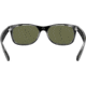 Ray-Ban RB2132 New Wayfarer Sunglasses, Top Black On Transparent Frame, Green Lenses, 6052-58