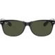 Ray-Ban RB2132 New Wayfarer Sunglasses, Top Black On Trasparent Frame, Green Lenses, 6052-55