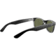 Ray-Ban RB2132 New Wayfarer Sunglasses, Top Black On Trasparent Frame, Green Lenses, 6052-55