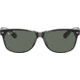 Ray-Ban RB2132 New Wayfarer Sunglasses, Top Black On Trasparent Frame, Green Polar Lenses, 605258-55