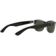 Ray-Ban RB2132 New Wayfarer Sunglasses, Top Black On Trasparent Frame, Green Polar Lenses, 605258-55