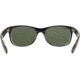Ray-Ban RB2132 New Wayfarer Sunglasses, Top Black On Trasparent Frame, Green Polar Lenses, 605258-55