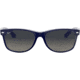 Ray-Ban RB2132 New Wayfarer Sunglasses, Top Matte Blue On Trasparent Frame, Grey Gradient Lenses, 605371-52