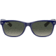 Ray-Ban RB2132 New Wayfarer Sunglasses, Top Matte Blue On Trasparent Frame, Grey Gradient Lenses, 605371-55