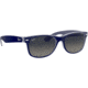 Ray-Ban RB2132 New Wayfarer Sunglasses, Top Matte Blue On Trasparent Frame, Grey Gradient Lenses, 605371-55