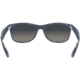 Ray-Ban RB2132 New Wayfarer Sunglasses, Top Matte Blue On Trasparent Frame, Grey Gradient Lenses, 605371-55