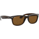 Ray-Ban RB2132 New Wayfarer Sunglasses, Tortoise Frame, Crystal Brown Polarized Lenses, 902/57-55