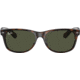 Ray-Ban RB2132 New Wayfarer Sunglasses, Tortoise Frame, Crystal Green Lenses, 902-58