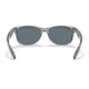 Ray-Ban RB2132 New Wayfarer Sunglasses, Transparent Grey Frame, Dark Blue Lens, Polarized, 52, RB2132-64503R-52