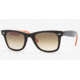 Ray-Ban RB2140 Original Wayfarer SV Prescription Sunglasses - Top Black On Transparent Orange Frame, 54mm Lenses, 100251-5418