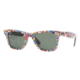 Ray-Ban RB2140 SV Prescription Sunglasses - Buttons Pins On Black Crystal Green Frame / 50 mm Prescription Lenses, 1049-5022