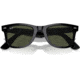 Ray-Ban RB2140 Original Wayfarer Sunglasses, Black Crystal Green Frame, 54mm Lens, 901-5418