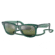 Ray-Ban RB2140 Original Wayfarer Sunglasses, Transparent Green Frame, Silver/Green Chromance Lens, Polarized, 50, RB2140-6615G4-50