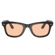 Ray-Ban RB2140 Wayfarer Sunglasses, Black Frame, Pink Lens, Asian Fit, 52, RB2140F-601-4B-52