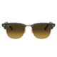 Ray-Ban RB2176 Clubmaster Folding Sunglasses, Green On Arista Frame, Gradient Brown Lens, 51, RB2176-136885-51
