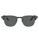 Ray-Ban RB2176 Clubmaster Folding Sunglasses, Grey On Black Frame, Dark Grey Lens, 51, RB2176-1367B1-51