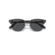 Ray-Ban RB2176 Clubmaster Folding Sunglasses, Grey On Black Frame, Dark Grey Lens, 51, RB2176-1367B1-51