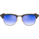Ray-Ban RB2176 Clubmaster Folding Sunglasses, Matte Black Frame, Blu Flash Gradient Lenses, 901S7Q-51