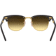 Ray-Ban RB2176 Clubmaster Folding Sunglasses, Matte Black Frame, Blu Flash Gradient Lenses, 901S7Q-51