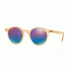 Ray-Ban RB2180 Sunglasses 6277B1-49 - Shiny Yellow Frame, Green Mirror Blue Gradient Vio Lenses