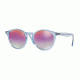 Ray-Ban RB2180 Sunglasses 6278A9-49 - Shiny Light Blue Frame, Green Mirror Lillac Gradient V Lenses