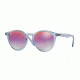 Ray-Ban RB2180F Progressive Prescription Sunglasses RB2180F-6278A9-49 - Lens Diameter 49 mm, Frame Color Shiny Light Blue