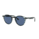 Ray-Ban RB2180F Progressive Prescription Sunglasses, 49mm, Striped Blue Havana, RB2180F-643280-49-PRO