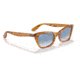 Ray-Ban RB2299 Lady Burbank Sunglasses - Womens, Amber Tortoise Frame, Clear Gradient Blue Lens, 55, RB2299-13423F-55