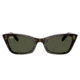 Ray-Ban RB2299 Lady Burbank Sunglasses - Womens, Havana Frame, Green Lens, 55, RB2299-902-31-55