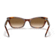 Ray-Ban RB2299 Lady Burbank Sunglasses - Womens, Striped Havana Frame, Clear Gradient Brown Lens, 55, RB2299-954-51-55