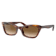 Ray-Ban RB2299 Lady Burbank Sunglasses - Women's, Striped Havana Frame, Clear Gradient Brown Lens, 55, RB2299-954-51-55
