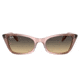 Ray-Ban RB2299 Lady Burbank Sunglasses - Womens, Transparent Pink Frame, Brown Vintage Lens, 55, RB2299-1344BG-55