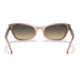 Ray-Ban RB2299 Lady Burbank Sunglasses - Women's, Transparent Pink Frame, Brown Vintage Lens, 55, RB2299-1344BG-55