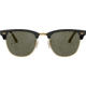 Ray-Ban RB3016 Clubmaster Sunglasses, Black Crystal Green P Frame, Polarized 49 mm Diameter Lenses, 901-58-4921