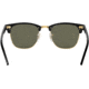 Ray-Ban RB3016 Clubmaster Sunglasses, Black Crystal Green P Frame, Polarized 49 mm Diameter Lenses, 901-58-4921