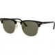 Ray-Ban RB3016 Clubmaster Sunglasses, Black Crystal Green P Frame, Polarized 49 mm Diameter Lenses, 901-58-4921