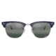 Ray-Ban RB3016 Clubmaster Sunglasses, Blue On Silver Frame, Dark Blue Mirror Polarized Lens, 49, RB3016-1366G6-49