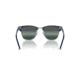 Ray-Ban RB3016 Clubmaster Sunglasses, Blue On Silver Frame, Dark Blue Mirror Polarized Lens, 49, RB3016-1366G6-49